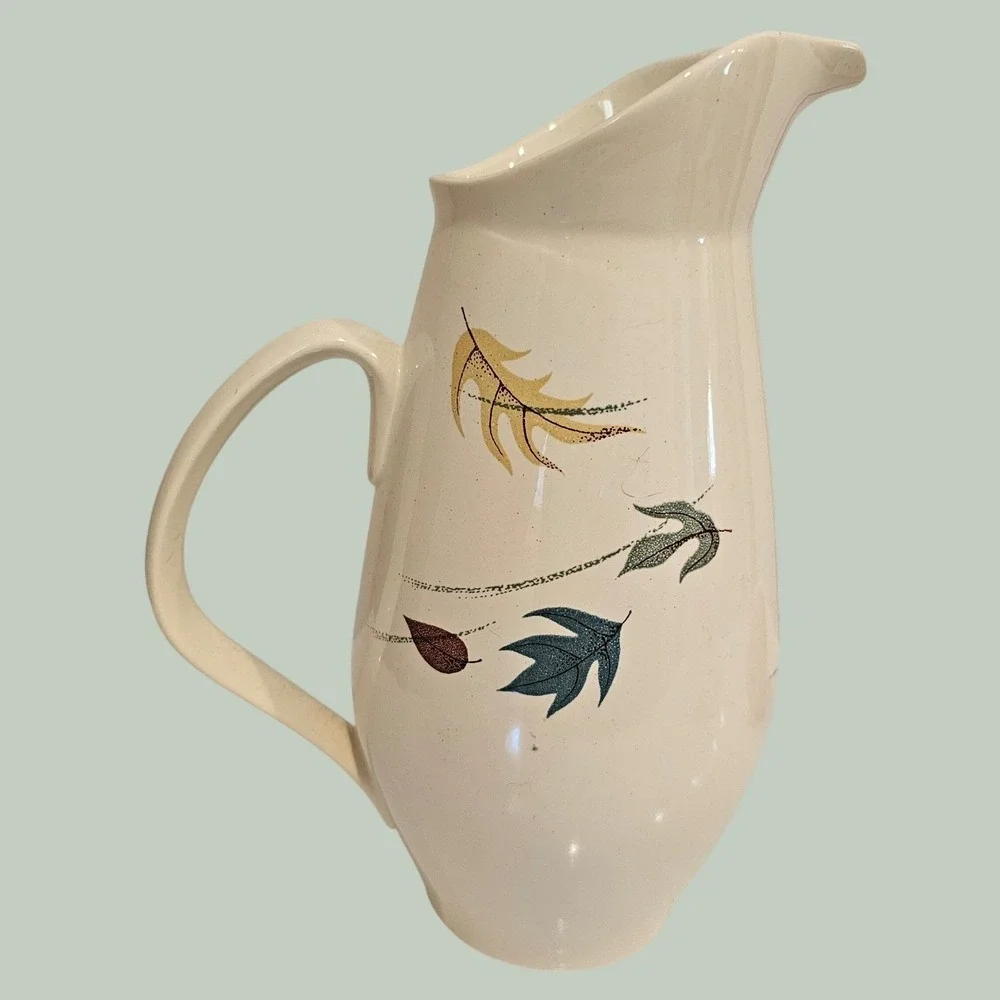Franciscan Autumn Earthenware Pitcher Gladding McBean & Co Vintage MCM 10.5in